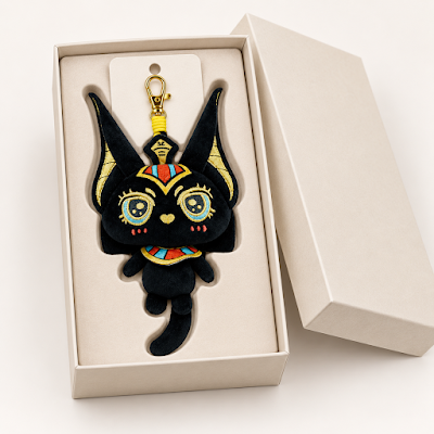 Anumeow- Anubis-Inspired Cat Plush Charm — packaging image