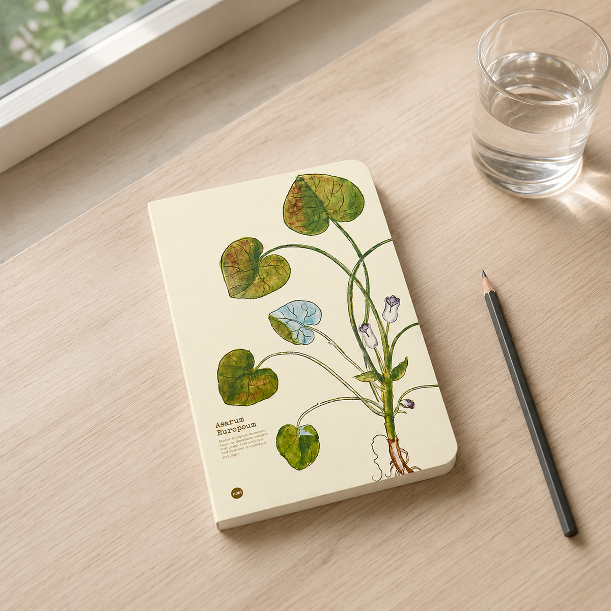 Asarum Europaeum Illustrated Herb Bare-Spine Blank Journal lifestyle 03