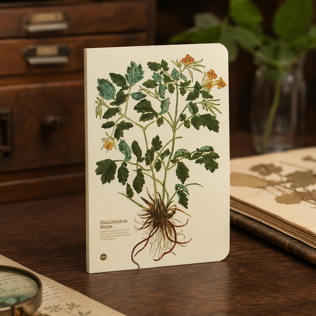 Chelidonium Majus Illustrated Herb Bare-Spine Blank Journal lifestyle 03
