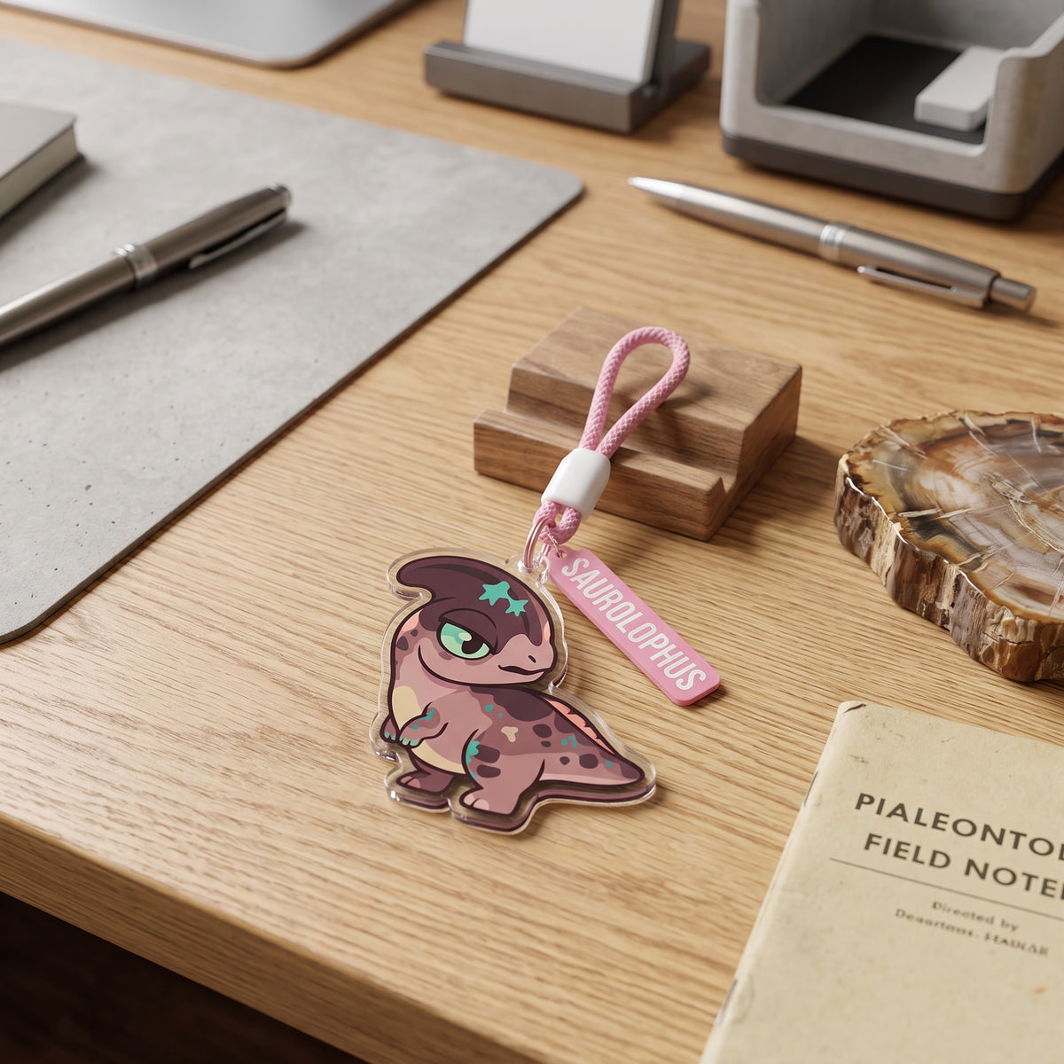 Dinosaur Acrylic Keychain — Saurolophus lifestyle 03