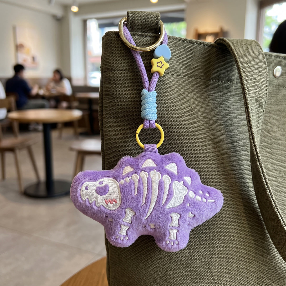 Dinosaur Plush Badge / Fridge Magnet — Stegosaurus