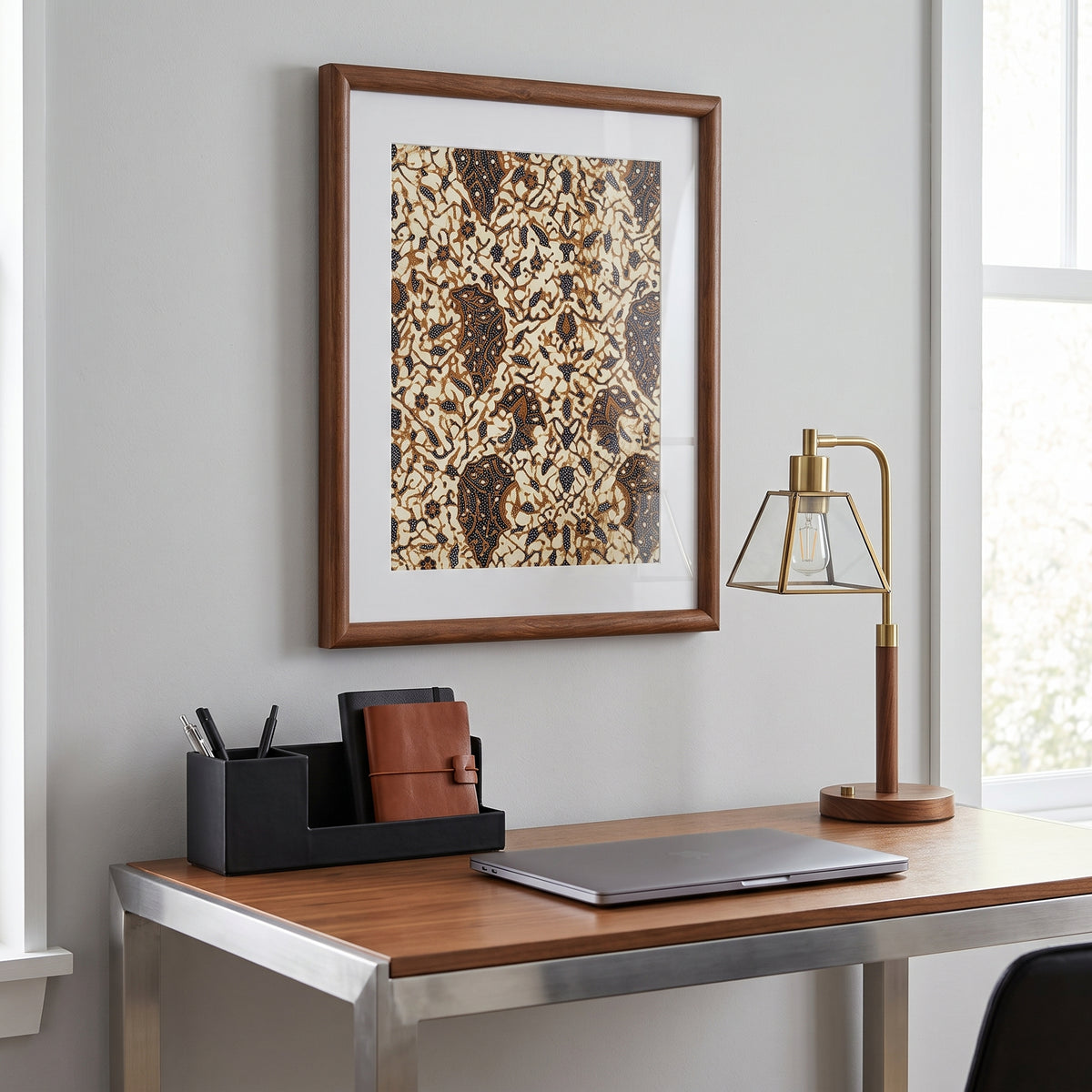 Sikoasih Indonesian Batik wall art lifestyle mock-up