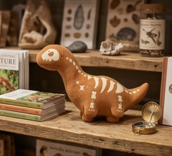 Glow-in-the-Dark Plush Charm — Brachiosaurus