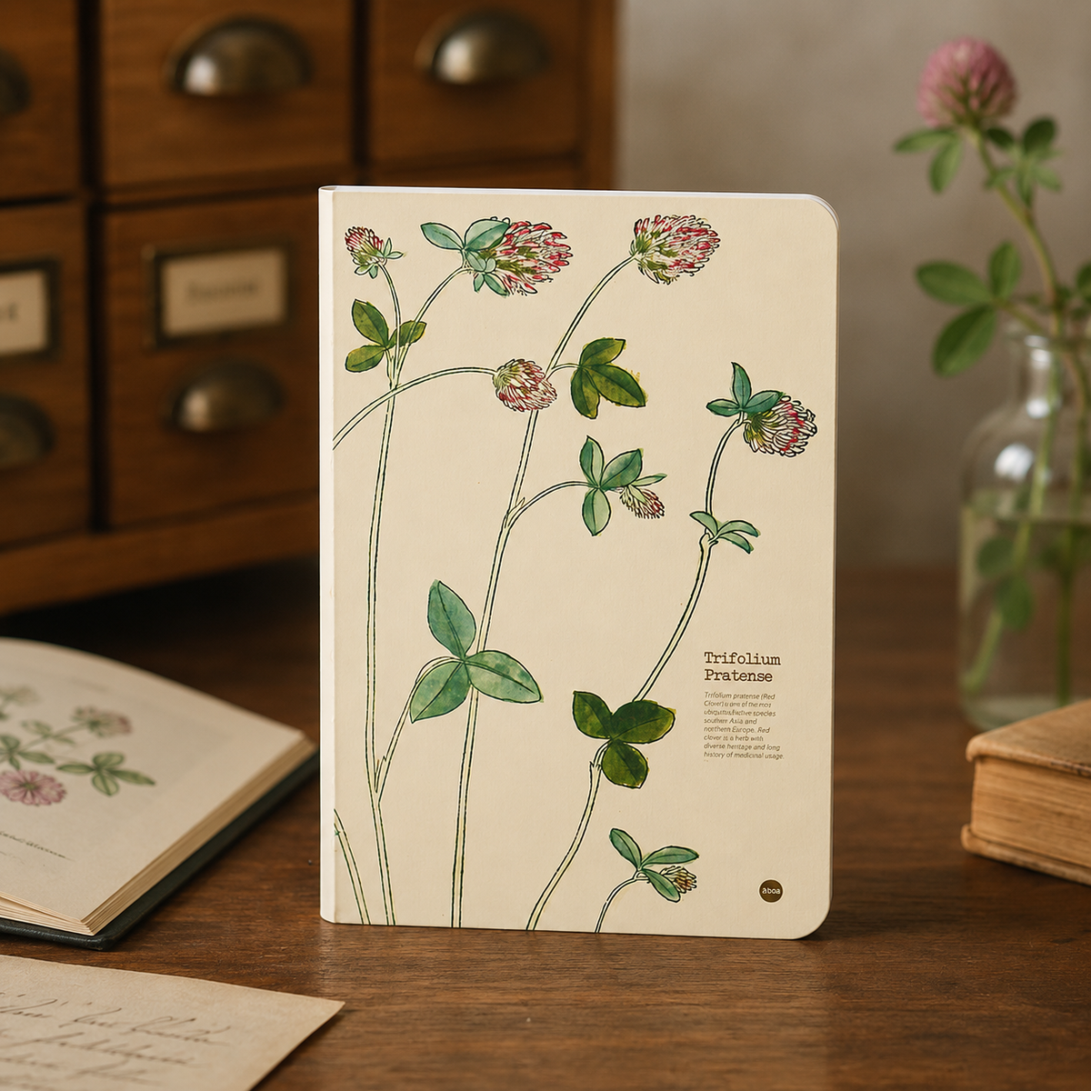 Trifolium Pratense Illustrated Herb Bare-Spine Blank Journal lifestyle 03