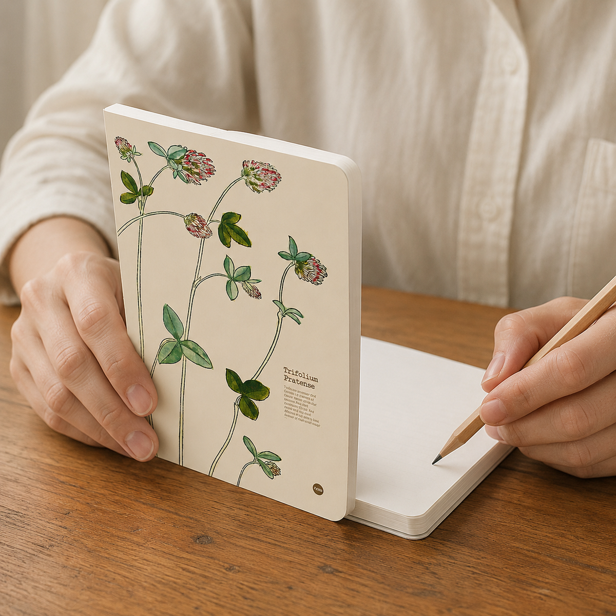 Trifolium Pratense Illustrated Herb Bare-Spine Blank Journal lifestyle 04