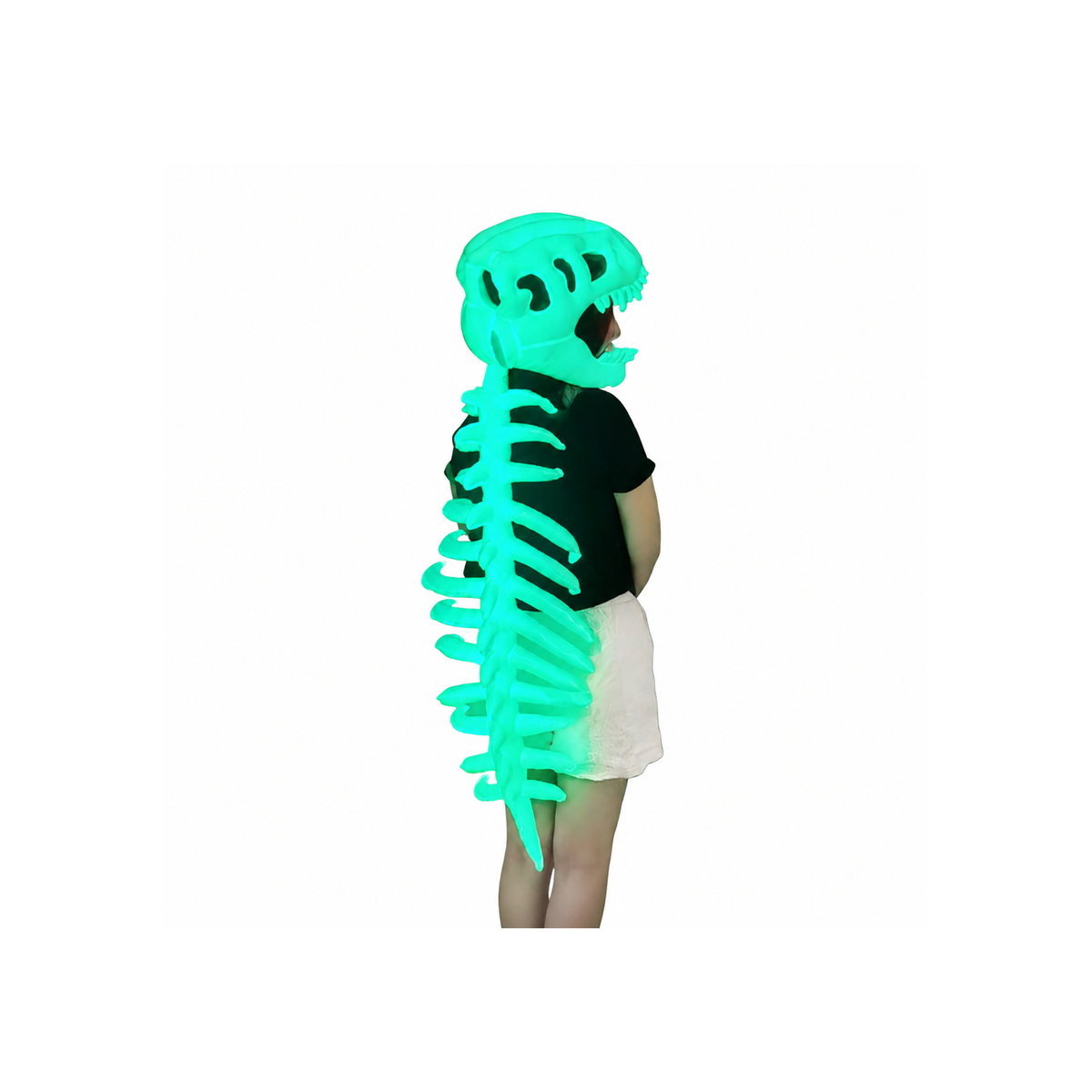 Dinosaur Skeleton Plush Headgear — Adult, Glow-in-the-Dark