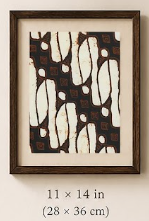 Printed Indonesian Batik Fabric Wall Art - Parang product image
