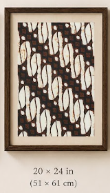 Printed Indonesian Batik Fabric Wall Art - Parang product image
