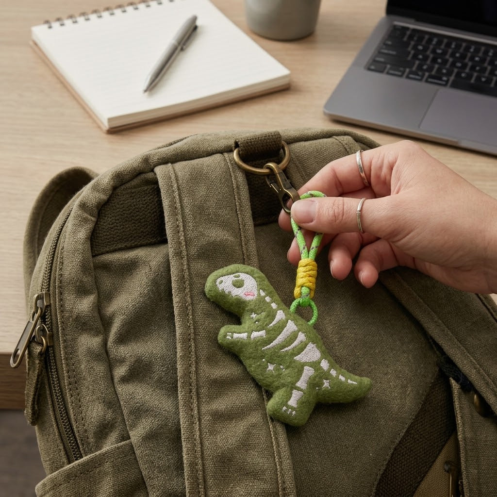 Dinosaur Plush Badge / Fridge Magnet — Lufengosaurus huenei