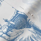 Fabric in Pride & Prejudice (Jane Austen | The British Library) Hearts Entwined Toile de Jouy Fabric for DIY A Bit of Art