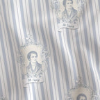 Fabric in Pride & Prejudice (Jane Austen | The British Library) Mr Darcy Cameo Fabric in Blue A Bit of Art