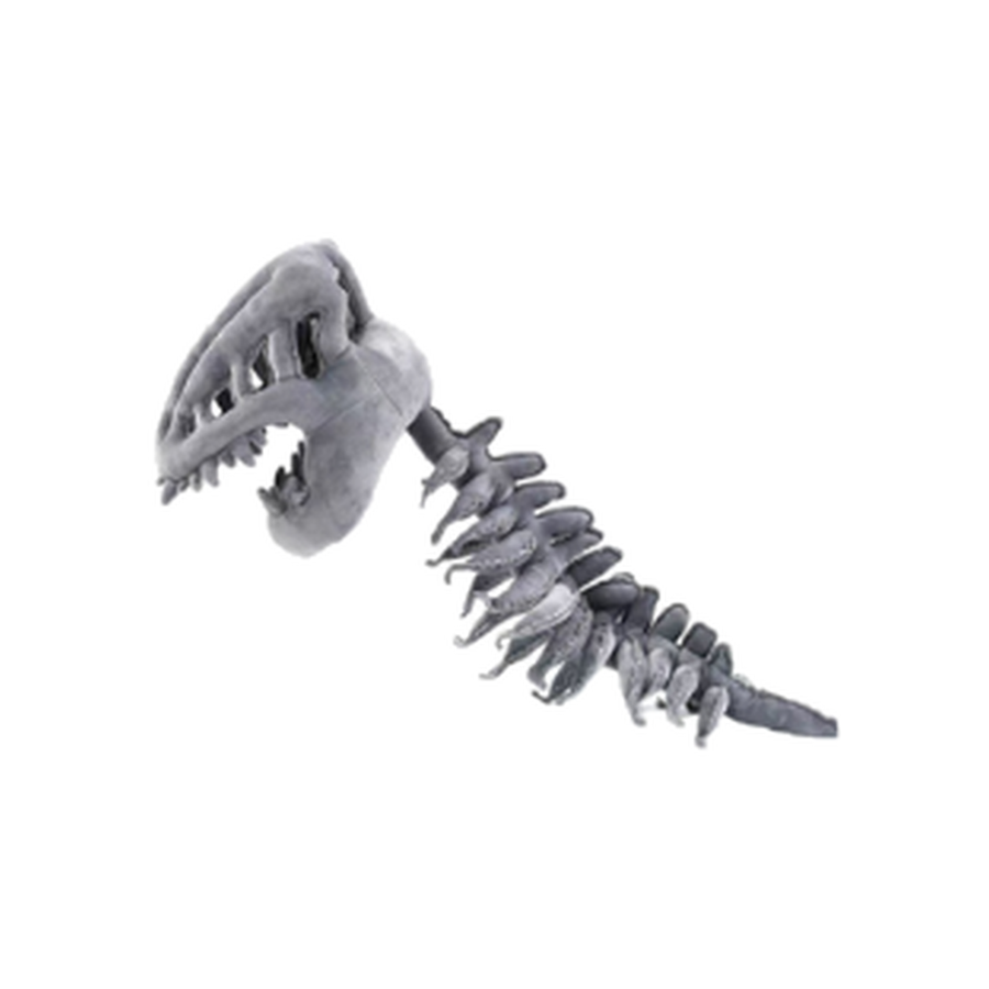 Dinosaur Skeleton Plush Headgear — Kids, White Glow