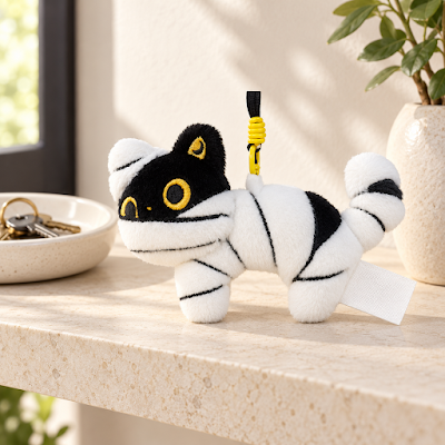 Mummy Meow Stand- Mummy Cat Plush Charm — lifestyle image