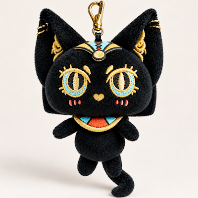 Bastet Meow-Egyptian Cat Plush Charm — product detail image