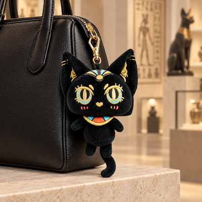 Bastet Meow-Egyptian Cat Plush Charm — lifestyle image