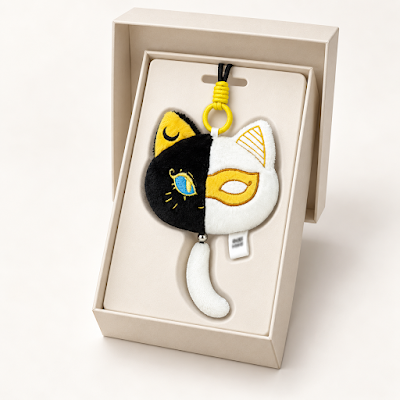 MaskMeow - Two Tone Mask Cat Plush Charm — packaging image