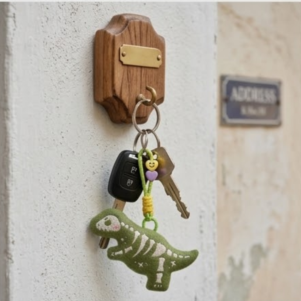 Dinosaur Plush Badge / Fridge Magnet — Lufengosaurus huenei