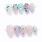 Wuthering Heights (Emily Bronte | The British Library) Young Cathy, Grange Morning: Purple-Blue Press-On Nails Literary Accessories A Bit of Art CORP