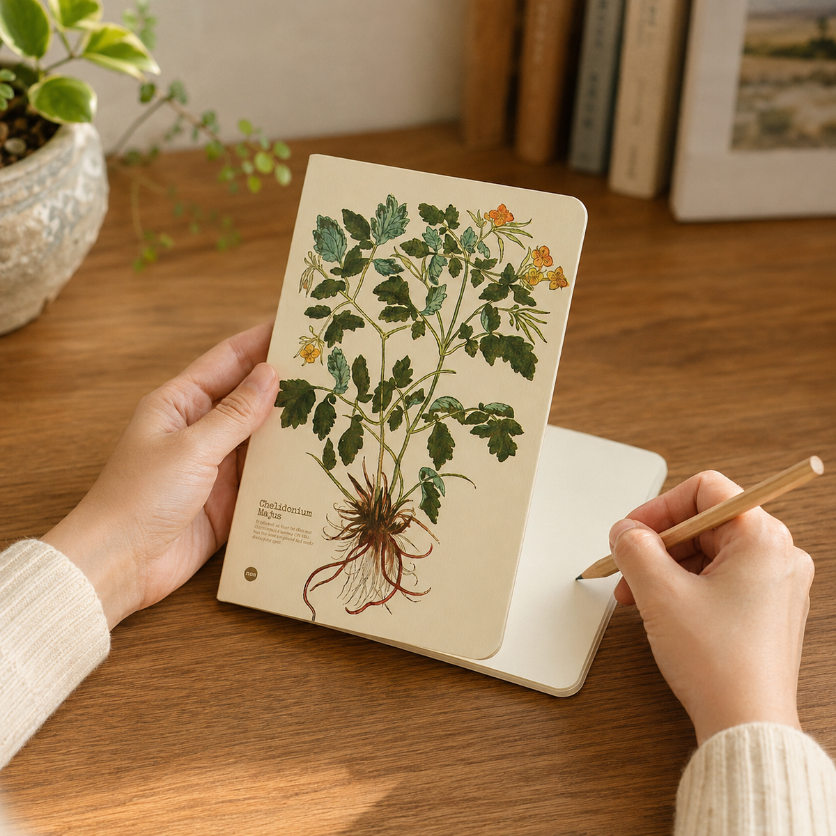 Chelidonium Majus Illustrated Herb Bare-Spine Blank Journal lifestyle 04
