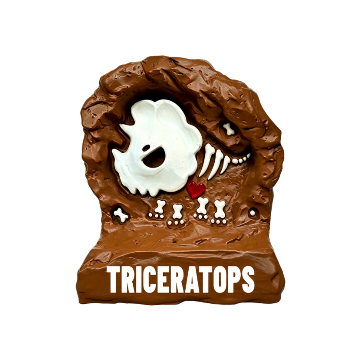 Resin Fridge Magnets - Triceratops - 7 x 6 cm