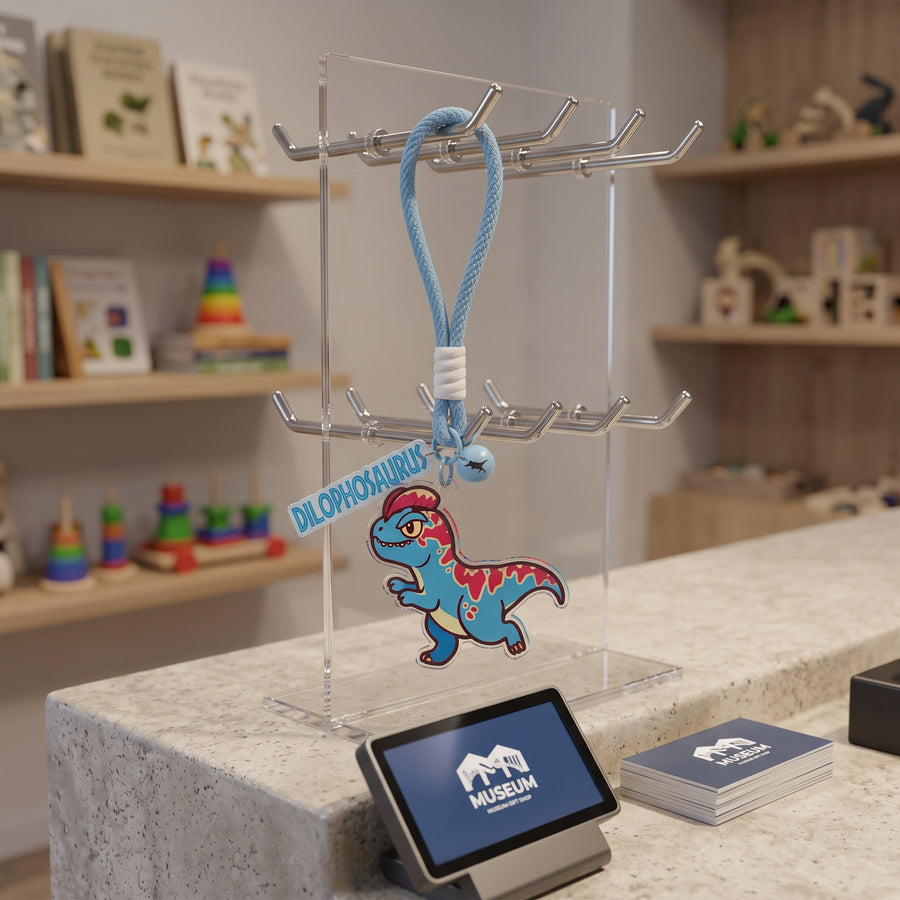 Dinosaur Acrylic Keychain — Dilophosaurus lifestyle 04