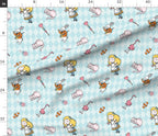 Nursery Alice Lewis Carroll Blue Argyle Literary Fabric DIY A Bit of Art