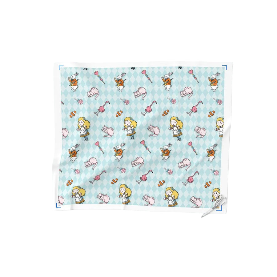 Nursery Alice Lewis Carroll Blue Argyle Literary Fabric DIY A Bit of Art