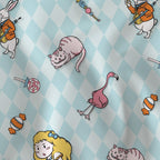 Nursery Alice Lewis Carroll Blue Argyle Literary Fabric DIY A Bit of Art