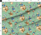 Wizard of Oz L. Frank Baum Emerald City Friends Green Literary Fabric DIY A Bit of Art