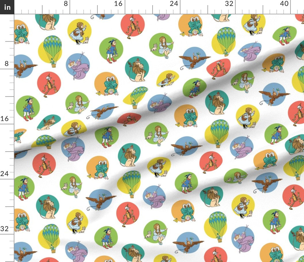 Wizard of Oz Storybook Icons Polka Dot Literary Fabric DIY A Bit of Art