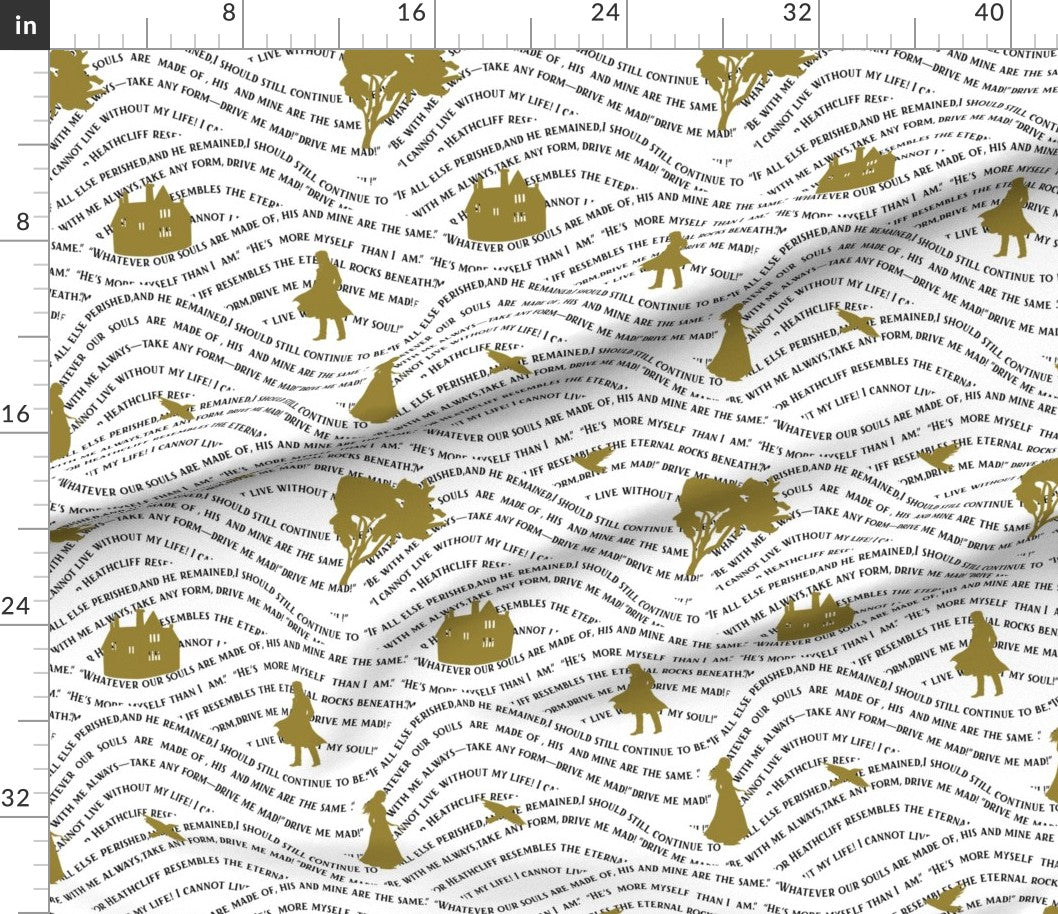 Wuthering Heights (Emily Bronte | The British Library) Tales at The Moors Fabric spoonflower