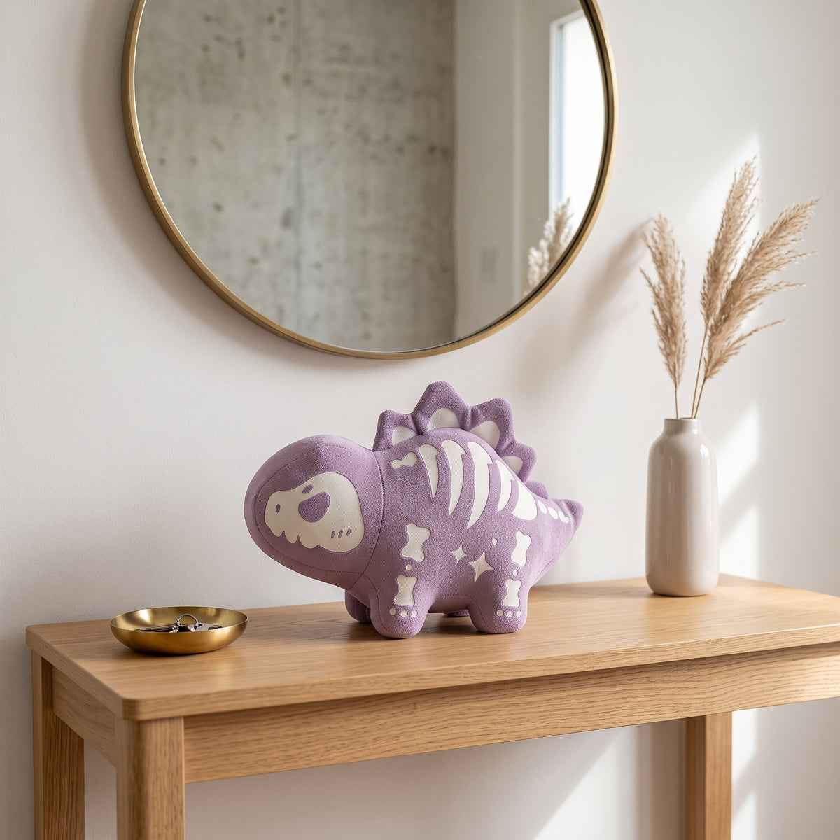 Glow-in-the-Dark Plush Charm — Stegosaurus