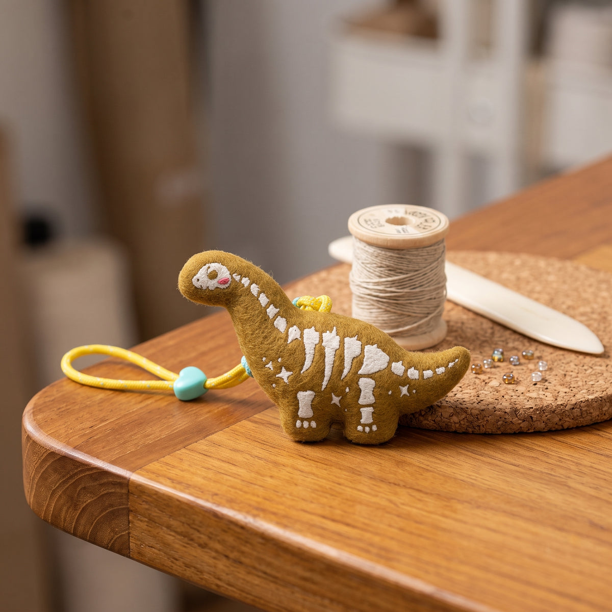 Dinosaur Plush Badge / Fridge Magnet — Brachiosaurus