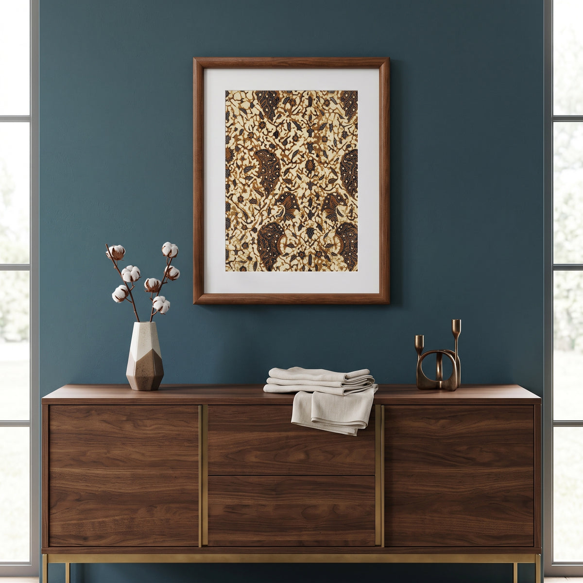 Sikoasih Indonesian Batik wall art lifestyle mock-up