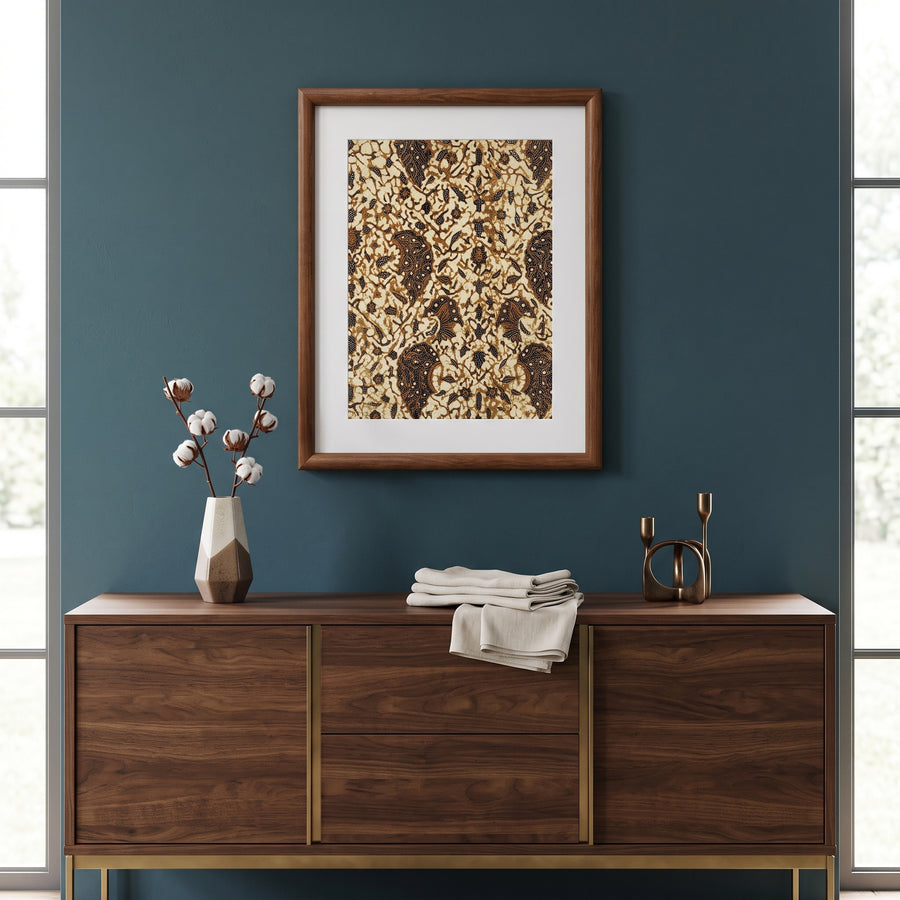 Sikoasih Indonesian Batik wall art lifestyle mock-up
