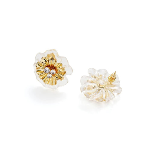 Cereus Petal Stud Earrings 18K Gold Electroplating | Gifts for Her