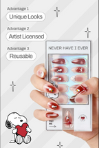 Heart of Snoopy- Almond Press-on Nails
