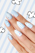 Stripes In Snoopy- Almond Press-on Nails