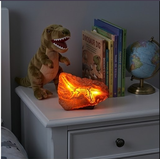 LED Dinosaur Fossil Fridge Magnet - 3.45 x 2.55 in