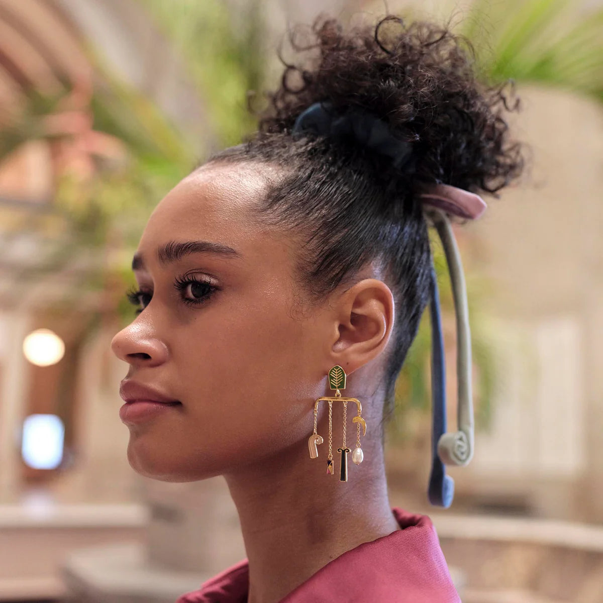 The MET X Lele Klee Black Columns In A Landscape Mobile Earrings