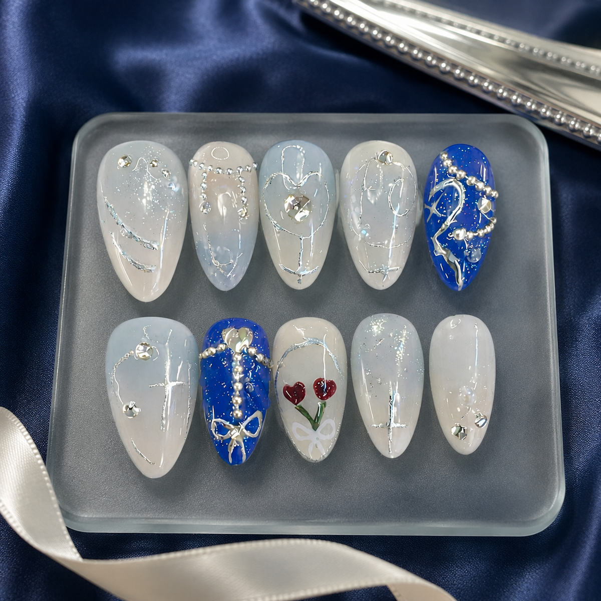 The Midnight Promenade Press-On Nails — Pride and Prejudice Collection detail