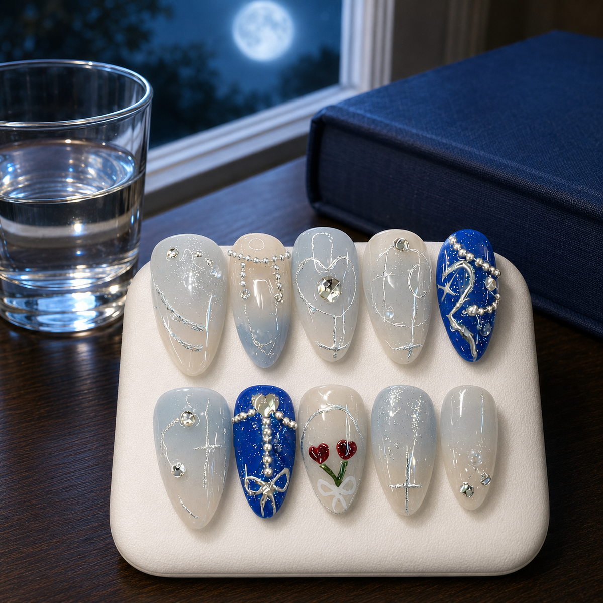 The Midnight Promenade Press-On Nails — Pride and Prejudice Collection lifestyle 03