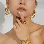 Claude Monet Waterlily Jewelry Collection: Earrings, Ring, Cuffs