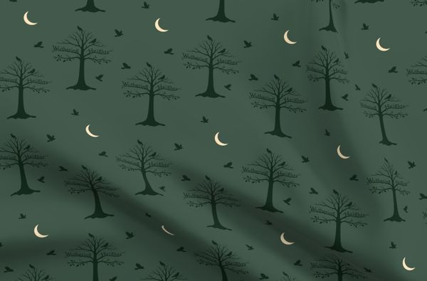Wuthering Heights Emily Bronte Walk into the Forest Fabric British Library spoonflower