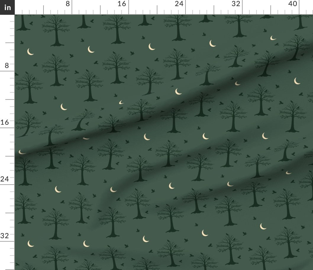 Wuthering Heights Emily Bronte Walk into the Forest Fabric British Library spoonflower