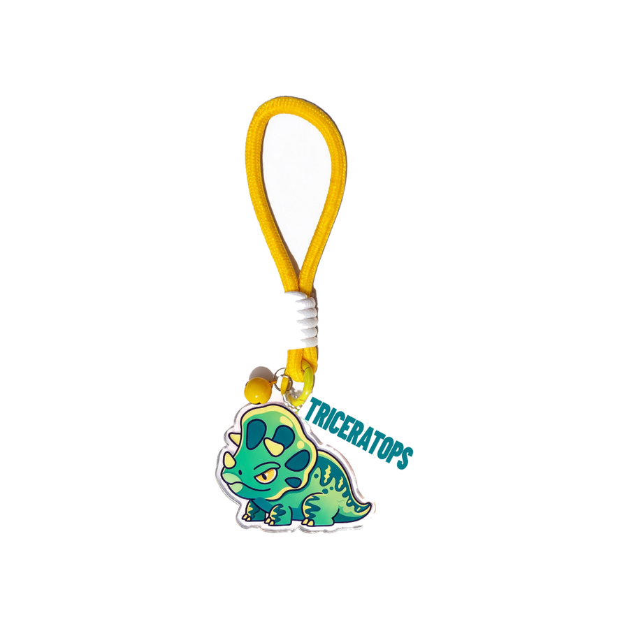Dinosaur Acrylic Keychain — Triceratops baseline image