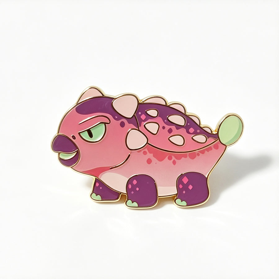 Metal Badge / Fridge Magnet — Ankylosaurus baseline image