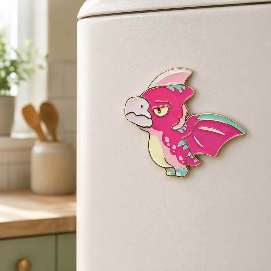 Deep Time Discoveries metal badge and fridge magnet — pte-detail
