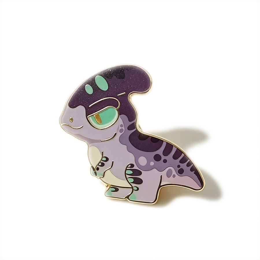 Metal Badge / Fridge Magnet — Saurolophus baseline image
