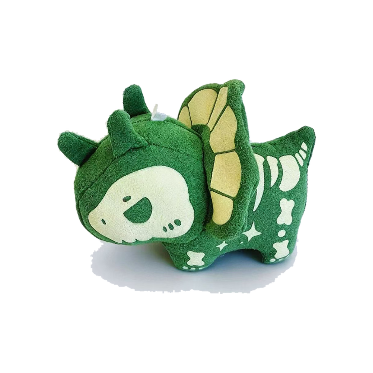 Glow-in-the-dark Triceratops plush charm baseline product image